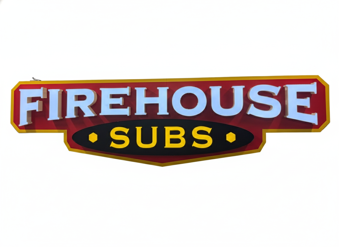 Fire house subs front side of front-lit channel letters