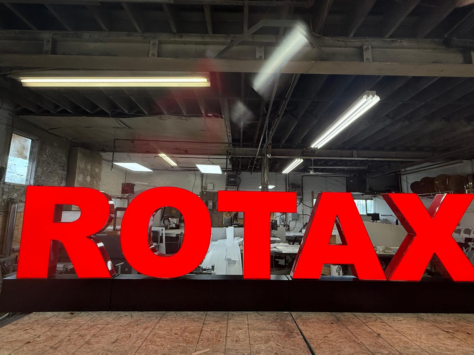 front-lit channel letters for customer: Rotax