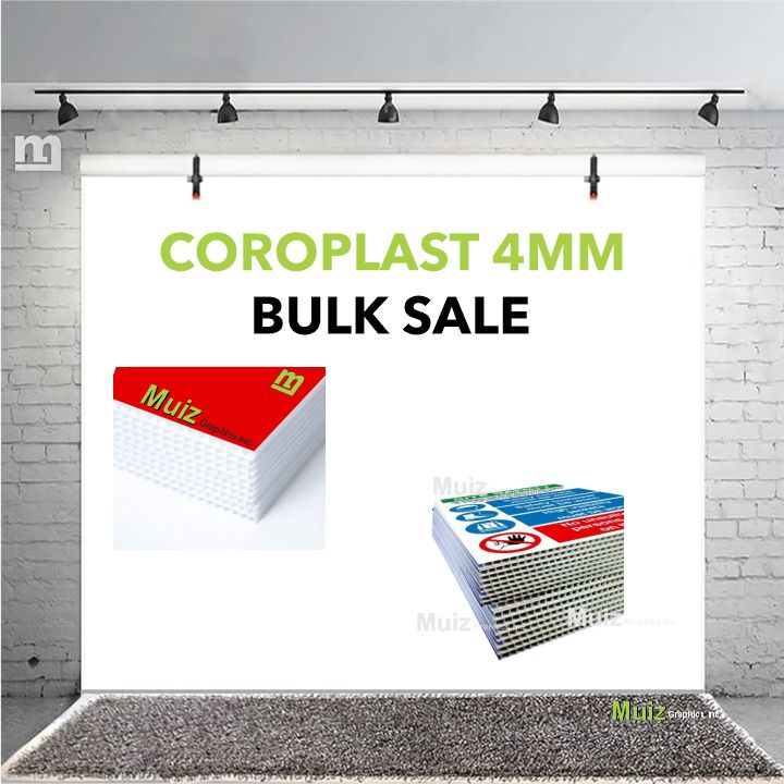 (Bulk Order) 4mm COROPLAST (5+ whole sheets) | Muiz Graphics Inc.
