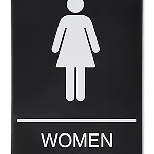 Plastic Restroom Sign - Women