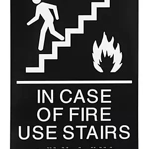 Plastic Access Sign - In Case Of Fire Use Stairs