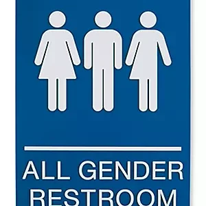 Plastic Restroom Sign - All Gender