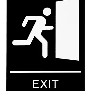 Plastic Access Sign - Exit