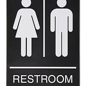Plastic Restroom Sign - Unisex
