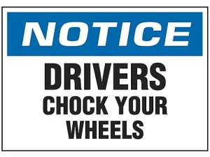 Chock Your Wheels -Sign