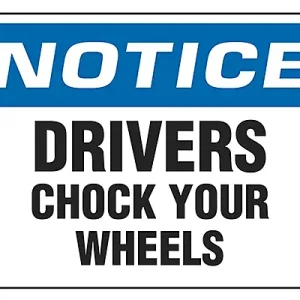 Chock Your Wheels -Sign