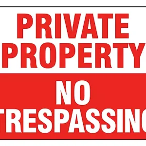 Private Property No Trespassing-Sign