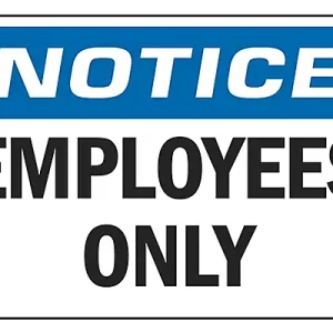 Employees Only- Sign