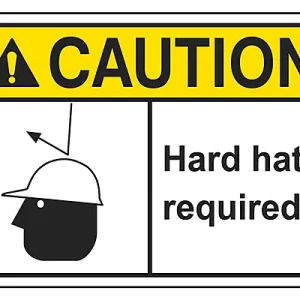 Hard Hats Required- Sign