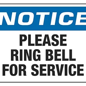 Please Ring Bell For Service-Sign