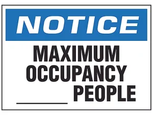 Maximum Occupancy- Sign