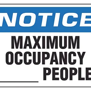 Maximum Occupancy- Sign