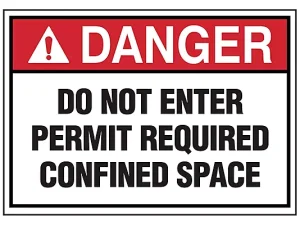 Do Not Enter Permit Required Confined Space -Sign