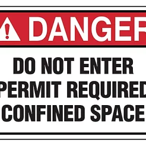 Do Not Enter Permit Required Confined Space -Sign