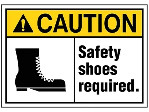 Safety Shoes Required - Sign