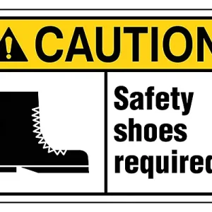 Safety Shoes Required - Sign
