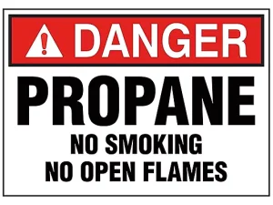 Propane No Smoking No Open Flames-Sign