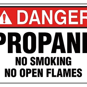 Propane No Smoking No Open Flames-Sign
